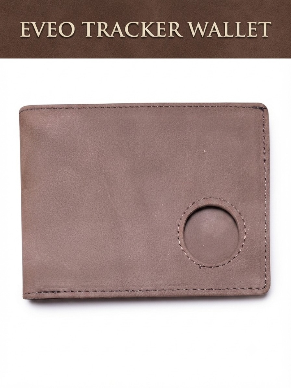 EVEO Men's RFID Blocking Genuine Leather Bifold Wallet | Brown Distressed Vintag